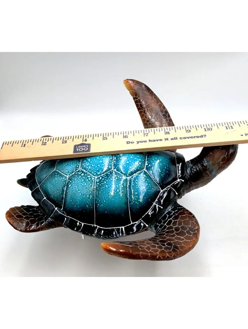 Design Toscano Blue Turquoise Aqua Sea Turtle Medium - Polyresin - 12" x 7" NEW - Picture 12 of 15